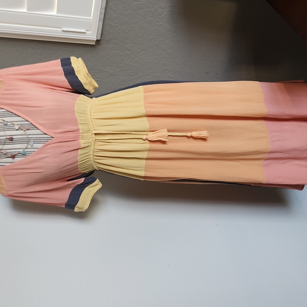 O'Neill pastel color block maxi dress s